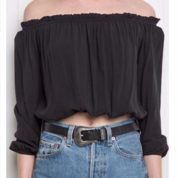 Brandy Melville Tops - black off shoulder top